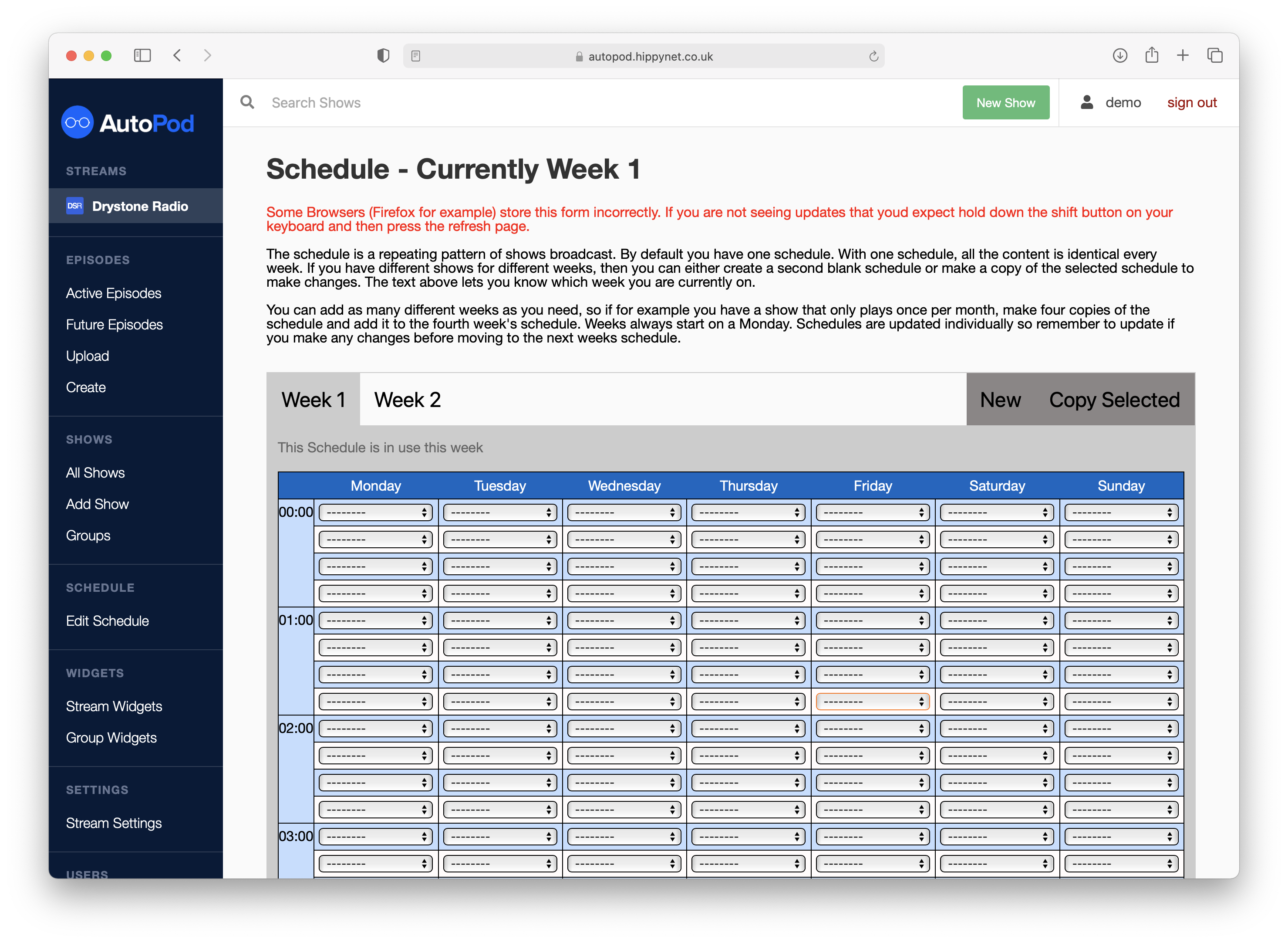 Basic Schedule